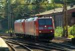 185 015-5 plus 185 017 auf Solofahrt in Harburg. 30.9.11