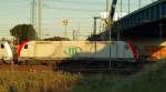 185 598-0 der ITL stand ebenfalls an der  Blauen Brcke  abgestellt. 30.9.11