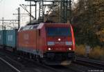 185 280-5 rollt am 4.11.11 durch den Bhf. Hamburg-Harburg.