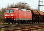 185 017-1 mit dem 61204 fotografiert in Jbek. 24.03.2012