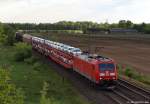 185 050-2 fhrt am 19.5.12 mit einem gemischten Gterzug durch Ramelsloh.
