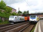 ITL 185 548-5 und ME 246 007-9 in HH-Harburg. 17.05.12