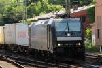 MRCE/Locon 185 563-4 ist nach ihrem Unfall in Bremen wieder im Dienst. HH-Harburg 21.06.12