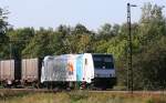 Novelis/Railpool 185 697-0  Jolina  mit Containerzug, Elze(Han), 01.09.12