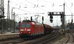 185 040-3 strebt am 2.10.12 mit einem Gz durch den Bremer Hbf.