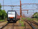 Mit dem Tf an meiner Seite aufgenommen, TXL 185 408-2 mit Extra Lauritzen KLV, Padborg, 01.06.2013