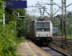 Railpool 185 671-5 mit DGS 40566 in Schleswig. 03.08.2013