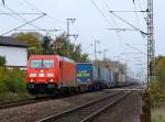 TXL 185 404-1 mit dem DGS 45699 aufgenommen am Umspannwerk der DB in Jbek (legaler Zugang). 20.10.2013