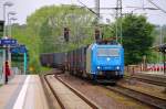 AT/TXL 6185 512-1 mit BlackBox ThyssenKrupp Kohlezug aus Padborg, Schleswig 14.05.2014