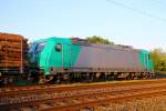 RBS AF/HLG 6185 634-3 wird/ist die Zuglok des Holzzuge nach Bebra, festgehalten in Jübek. 26.05.2014