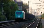 RBS AF/HLG 6185 634-3 wird/ist die Zuglok des Holzzuge nach Bebra, festgehalten in Jübek inkl Tf beim aufrüsten. Jübek 26.05.2014
