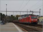 DB 185 mit einem Güterzug in Lugano.
24. Sept. 2014