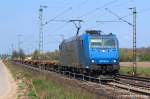 185 519-6 der VPS durchfuhr am 24.4.10 mit einem Gz das rtchen Ochtmissen gen Sden.