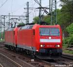185er Doppel gab es an diesem Tag auch, dieses bestand aus 185 153-4 und 185 374-6. Harburg den 14.5.10