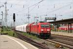 185 263 mit gemischtem Güterzug am 10.07.21 in Bremen Hbf