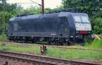 MRCE 185 553-5 stand am Abend des 6.6.2010 abgestellt in Padborg.