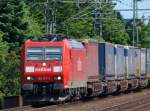 Selten hier zu sehen die DB/Railion Loks, hier kam 185 177-3 mit neuer 1 aus Richtung Hamburg mit einem Blue Water/Norfolk Zug. SL 28.6.10