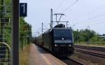Kleine berraschung war die 185 567-5 MRCE/CFL Cargo die mit einem Cerealien Zug durch Schleswig fuhr. 29.6.10
