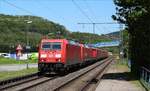 Ein stattlicher Lokzug fuhr am 18.05.2023 in Mudersbach in Richtung Köln an mir vorbei.