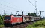 Die erste 185 dieses Tages kam vorbei in Form von 185 159-1 mit einem Gz durch Ahlten gerollt. 10.7.10