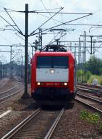 Die Ex Connex Lok 185 CL-003 fuhr frisch gewaschen durch HH-Harburg und....