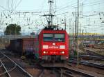 185 188-0 fuhr am 7.8 mit einem Gterzug durch den Mannheimer Hauptbahnhof.