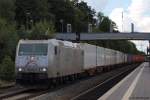 185 531-1 von TXL Logistik fhrt am 4.9.10 mit einem Gz durch den Bhf. Tostedt gen Maschen durch.