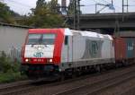 ITL 185 650-9 mit einem Containerzug in Hamburg-Harburg. 2.10.10