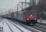 096. OHE's 186 129-3 kam kurz vor dem Ende des Treffens in Hamburg noch durch Harburg gefahren. 4.12.10