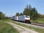 br-6186-traxx-f140ms-ms2/172351/die-186-109-und-die-189 Die 186 109 und die 189 914 am 03.09.2011 mit einem KLV-Zug unterwegs bei Ostermnchen. 
