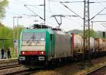 CFL Cargo Leihlok 186 246-5 mit dem DGS 95536(Padborg-Eichenberg)rollt hier wegen einer  LA  gemtlich durch Schleswig. 14.05.2012