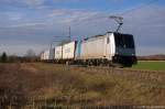E 186 275-4 Railpool GmbH für METRANS Rail s.r.o mit einem METRANS Containerzug aus Richtung Salzwedel kommend in Stendal(Wahrburg) und war auf dem Weg zum DUSS-Terminal Leipzig-Wahren. 11.01.2014