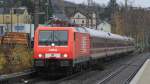 Der Grund, warum ich in Kreuztal war, trotz bescheidenem Wetters...189 801 (WLE 81) mit  KUSS-Express  nach Mnster.