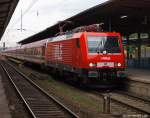WLE 81 (91 80 6189 801-4 D-WLE) fhrt am 19.9.10 mit einem Mller Tours Sonderzug in den Osnabrcker Hbf. ein.