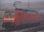 189 003-7 rollt am 27.11.10 solo durch den Harburger Bhf. hindurch.