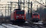 065. 189 006-0 fhrt hier Solo durch HH-Harburg. 3.1.11