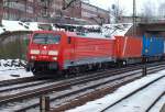 083. Kraftvoll beschleunigte die 189 006-0 ihren Containerzug aus dem Harburger Bahnhof hinaus. 3.1.11