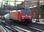 087. 189 009-4 auf Solo Tour durch HH-Harburg. 3.1.11