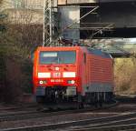 189 009-4 fuhr mit gutem Tempo duch den Harburger Bahnhof. 2.4.11