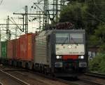 189 934/ES 64F4-034 mit Containerzug in Harburg. 19.8.11