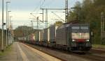 189 281-9 mit dem DGX 40967(Alnabru-Rotterdam)bei der Durchfahrt in Schleswig. 09.10.11