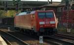 189 004-5 kam hinter einem Metronomzug hervorgeschlichen und musste halten...beste Mglichkeit sie zu fotografieren also....HH 15.10.11
