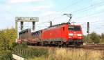 189 009-4 fuhr am 1.10.12 mit einem Gz ber die Sderelbbrcken.
