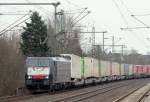 TXL/MRCE 189 916-0 mit dem DGS 4056x aus Verona durchfhrt hier Schleswig am 14.04.2013