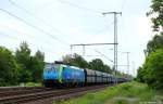 ES 64 F4-802/189 802-2 fuhr am 8.6.13 mit einem Kohlenzug durch Friedrichshagen.