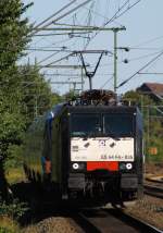 TXL/MRCE 189 935-0 kommt hier mit dem DGS 4389x aus Lhne mit der berfhrung eines DSB IC4 Triebwagens durch Schleswig gefahren(plus 180min). 26.08.2013