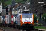 HUSA 189 096-1 mit KLV-Zug, Kaub, 14.09.2013