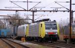 TXL-Doppel 6189 909-5 und 0185 417-5 fahren  stromlos  in Padborg ein. Danke an den Vormelder!, Padborg Pbf, 06.02.2014