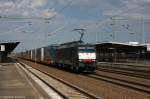 ES 64 F4 - 213 (189 213-2) MRCE Dispolok GmbH für entweder ERSR - ERS Railways B.V. oder PKP CARGO S.A. mit einem Containerzug von Poznan nach Rotterdam in Berlin-Schönefeld Flughafen. 20.05.2014