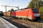 Am 1 Novenber 2014 durchfahrt 189 029 Tilburg in die Niederlände.